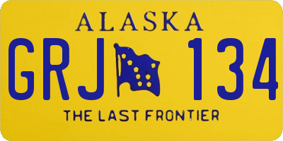 AK license plate GRJ134