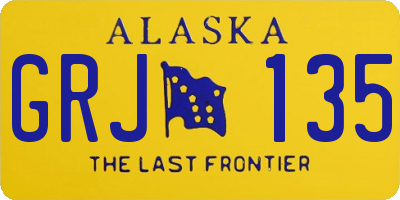 AK license plate GRJ135
