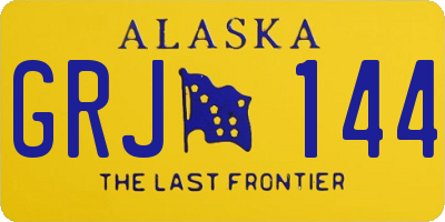 AK license plate GRJ144
