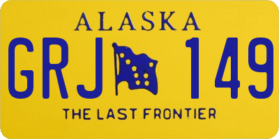 AK license plate GRJ149