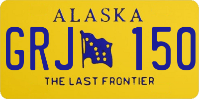 AK license plate GRJ150