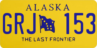 AK license plate GRJ153