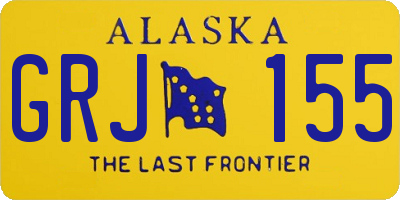 AK license plate GRJ155