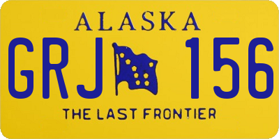 AK license plate GRJ156