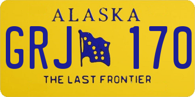 AK license plate GRJ170