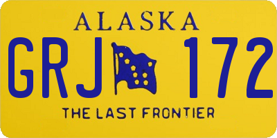 AK license plate GRJ172