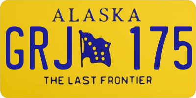 AK license plate GRJ175