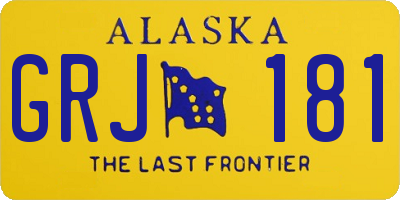 AK license plate GRJ181