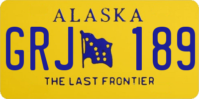 AK license plate GRJ189
