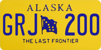 AK license plate GRJ200
