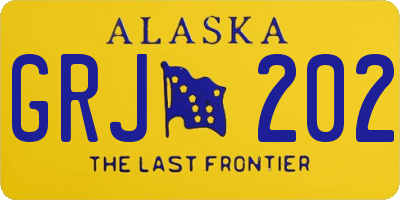 AK license plate GRJ202