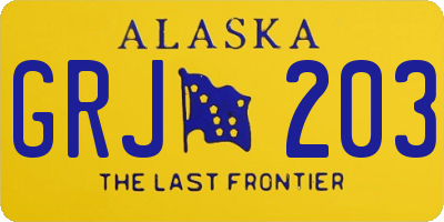 AK license plate GRJ203