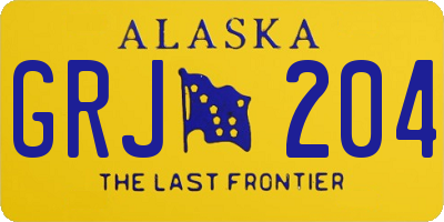 AK license plate GRJ204