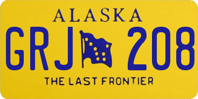 AK license plate GRJ208