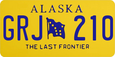 AK license plate GRJ210