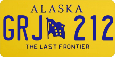 AK license plate GRJ212