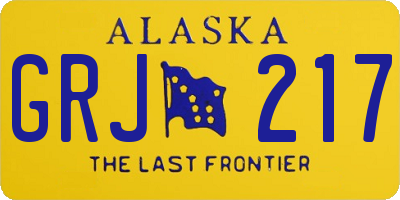 AK license plate GRJ217