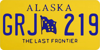 AK license plate GRJ219