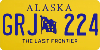 AK license plate GRJ224