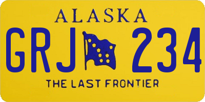 AK license plate GRJ234