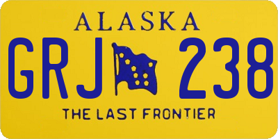 AK license plate GRJ238