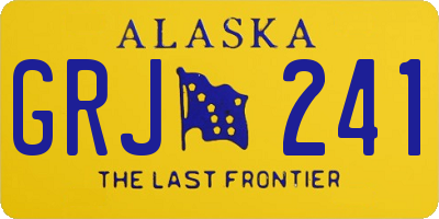 AK license plate GRJ241