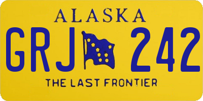 AK license plate GRJ242
