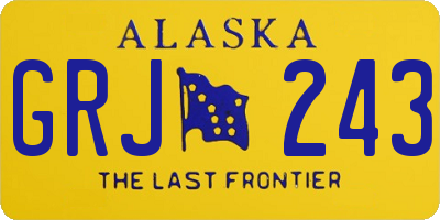 AK license plate GRJ243