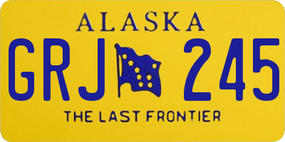 AK license plate GRJ245