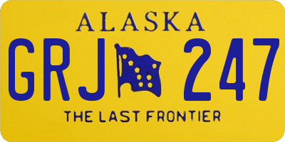 AK license plate GRJ247