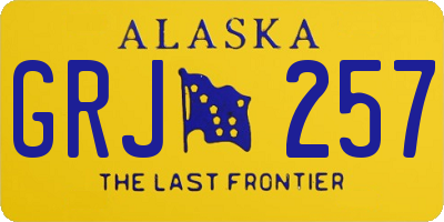 AK license plate GRJ257