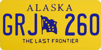 AK license plate GRJ260