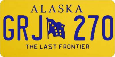 AK license plate GRJ270