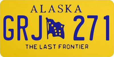 AK license plate GRJ271