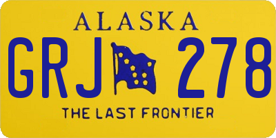 AK license plate GRJ278