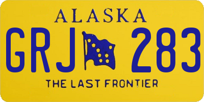 AK license plate GRJ283