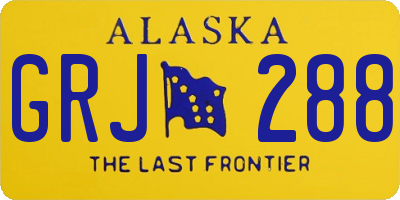 AK license plate GRJ288