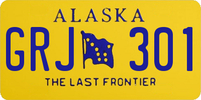 AK license plate GRJ301