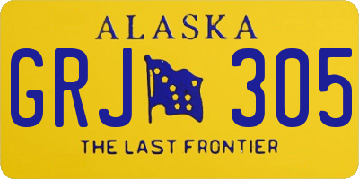 AK license plate GRJ305