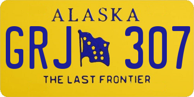 AK license plate GRJ307