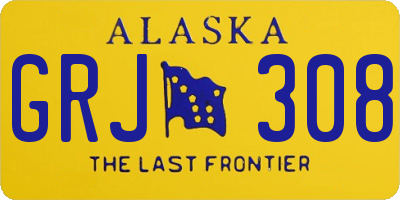 AK license plate GRJ308