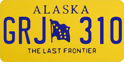 AK license plate GRJ310