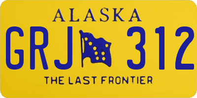 AK license plate GRJ312