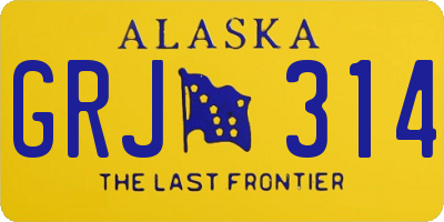 AK license plate GRJ314