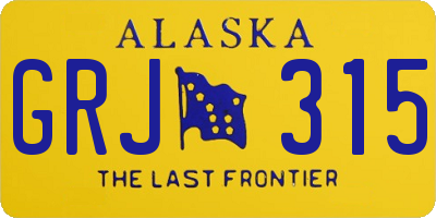 AK license plate GRJ315
