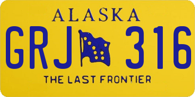 AK license plate GRJ316