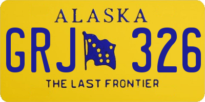 AK license plate GRJ326