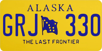 AK license plate GRJ330