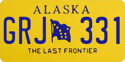AK license plate GRJ331