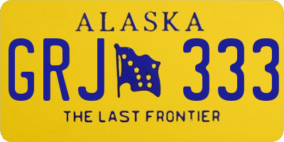AK license plate GRJ333